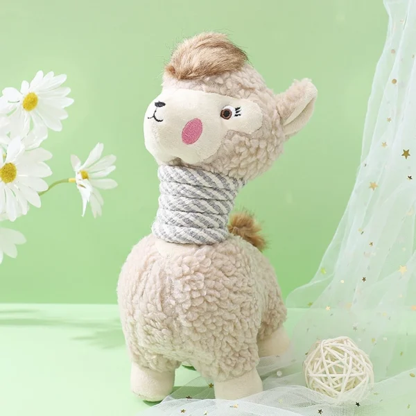 26cm Alpaca Dog Toy – Squeaky Sound Plush Toy