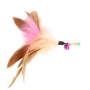 Colorful Feather Bell Cat Teaser Stick Toy | Interactive Pet Toy for Cats