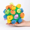 Rainbow Felt Snuffle Ball – Interactive Puzzle Feeder Dog Toy