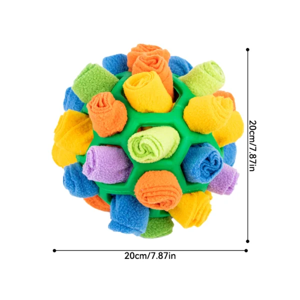 Rainbow Felt Snuffle Ball – Interactive Puzzle Feeder Dog Toy