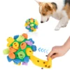 Rainbow Felt Snuffle Ball – Interactive Puzzle Feeder Dog Toy