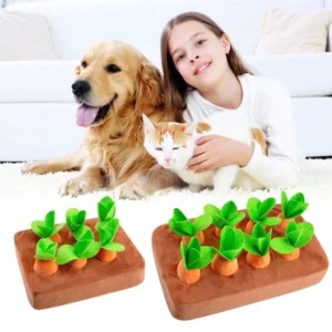 Dog Pulling Radish Snuffle Mat – Interactive Food-Searching Plush Toy