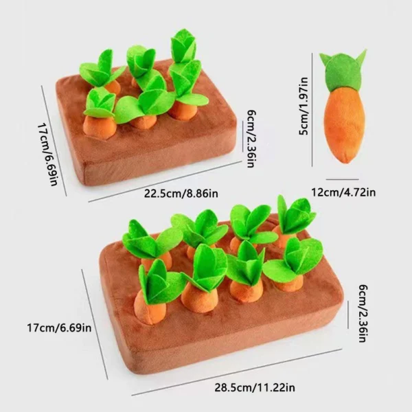 Dog Pulling Radish Snuffle Mat – Interactive Food-Searching Plush Toy
