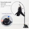 Cat Teaser Stick Toy with Bell & Suction Cup