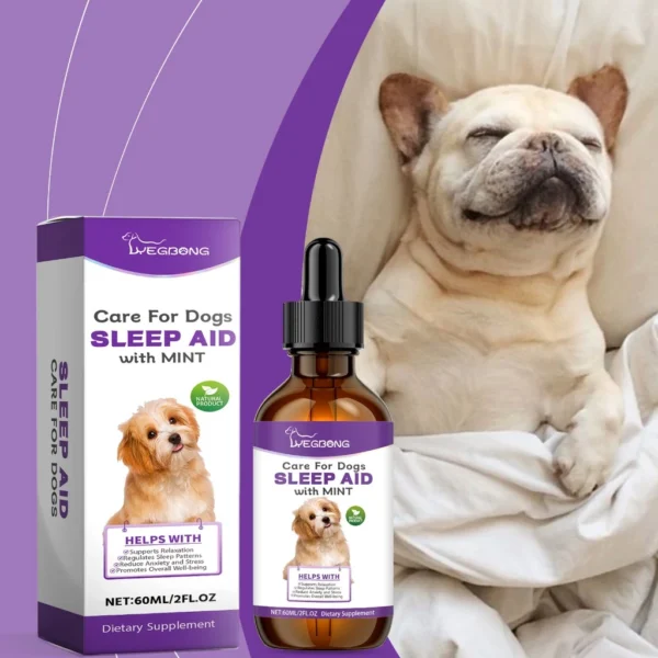 my-11134207-820lc-mgnhcvh1hnv0bc.webp Pets Dogs Cats Sleep Aid Supplement Sleeping Dropper Solutions Natural Pet Sleep Liquid for Promotes Calm Rest Sleep Support