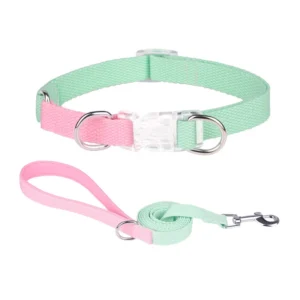 Pet Adjustable Collar & Leash Set – Small & Medium Dogs