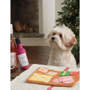 Dog Menu Plush Toys - Squeaky Chew & Hide Treat Interactive Toy Set | Interactive Pet Toy for Dogs