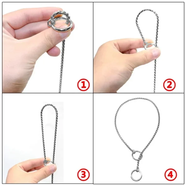 sg-11134201-7rblf-lmlcc2sfhkqzea.webp Pet P Snake Chain Collar Dog Choke Collar Stainless Steel Slip Chain for Dogs Adjustable Dog Training Choke Collar For Bulldog