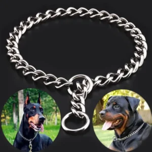 Pet P Snake Chain Collar Dog Choke Collar Stainless Steel Slip Chain for Dogs Adjustable Dog Training Choke Collar For Bulldog