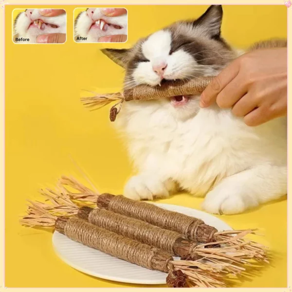 sg-11134201-7rdyj-m04eejmhkf1qc8.webp Cat Chew Stick – Natural Teeth Cleaning Silvervine & Hemp Rope Toy (21cm)