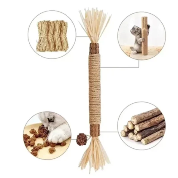 sg-11134201-7rdyo-m1gujlknc61q74.webp Cat Chew Stick – Natural Teeth Cleaning Silvervine & Hemp Rope Toy (21cm)