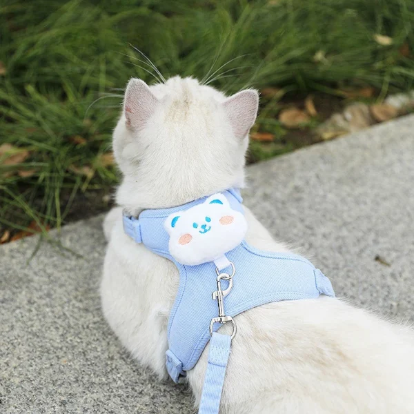 Adjustable Dog Harness with Leash – Cute Cat Harness Vest for Puppy