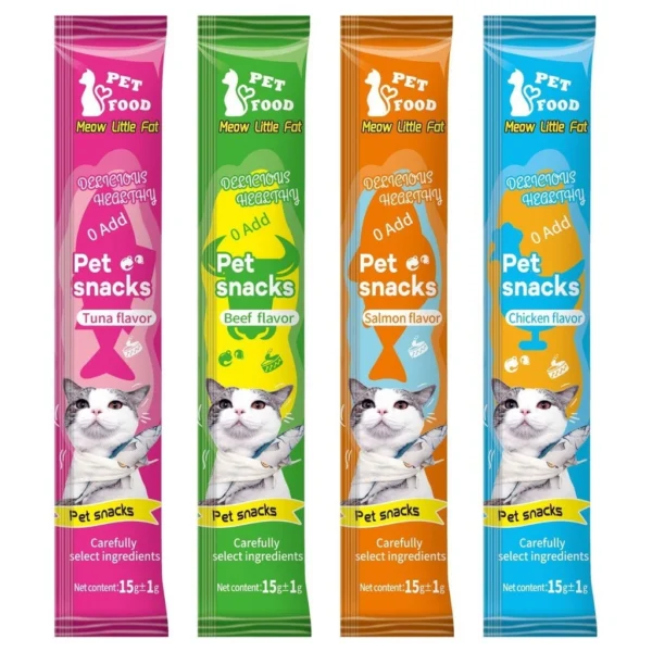 sg-11134201-820la-mnttnbc39uypda.webp 15g Salmon Tuna Mixed Flavor Cat Sticks Nutritious Wet Food Snacks All Stage Kitten Adult Cat Treats