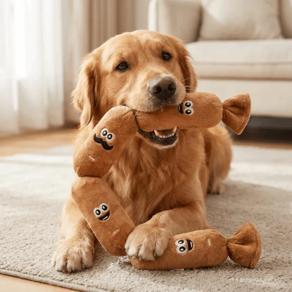 sg-11134201-820m0-mnbtbu5b37k03c.webp MIQUEL Squeaky Dog Toy Plush Sausage Toy