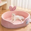 sg-11134201-821em-mgnh62uj5wr1af.webp All-Season Pet House Washable, Cat Bed & Dog Pad, Detachable Pink Pet Bed, Soft Orthopedic Support, Non-Slip Bottom