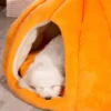 sg-11134201-821g3-mgyvduj9pceiaf.webp Pumpkin Cat Nest Closed Cat Nest Anti Dirty Sleep Mat Pet Nest Removable Warm Cute Perkara Kucing