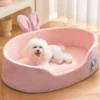 sg-11134201-821g8-mgnh65x8z6kv85.webp All-Season Pet House Washable, Cat Bed & Dog Pad, Detachable Pink Pet Bed, Soft Orthopedic Support, Non-Slip Bottom