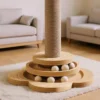 4-in-1 Cat Scratching Post with Interactive Toys