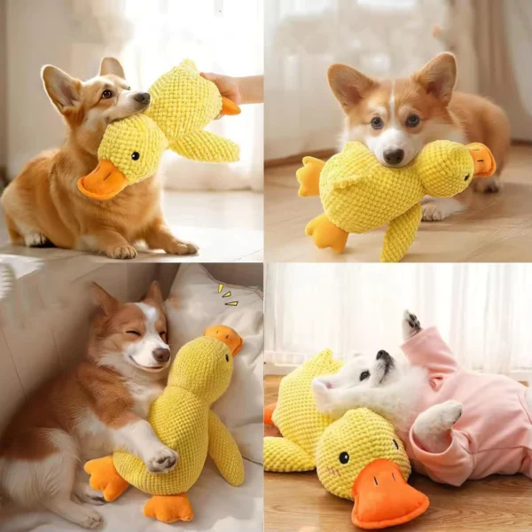 Gaga Duck Plush Dog Toy – Squeaky Quacking Chew Toy