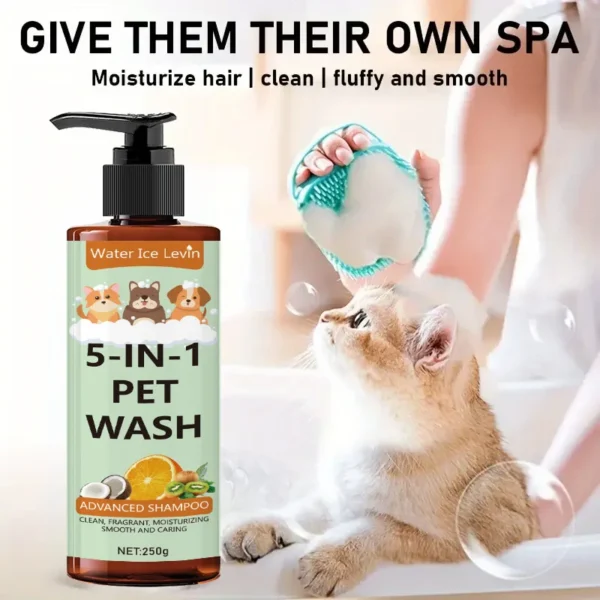S3b1cc14479c84e5b992cbe278ea361a8x.webp 5 - in - 1 Natural Coconut Pet Shampoo & Conditioner for Dogs & Cats 250g | Pet Grooming & Care Supplies for Dogs & Cats