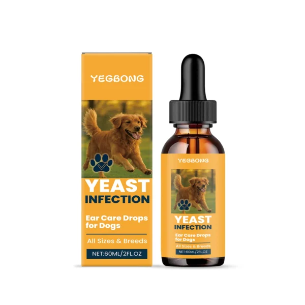 60ml Dog Ear Care Drops - Ear Cleaning Formula | Pet Grooming & Care Supplies for Dogs