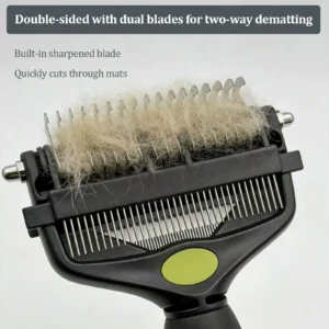 3 - in - 1 Undercoat Rake & Grooming Brush for Dogs & Cats | Pet Grooming & Care Supplies for Dogs & Cats