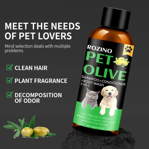 S8e1920eb86e84a8abcd7604061f7725fK.webp 100ml Olive - Based Pet Shampoo & Conditioner for Dogs & Cats | Pet Grooming & Care Supplies for Dogs & Cats