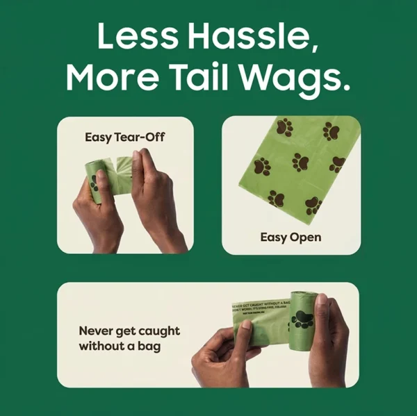 Lavender - Scented Biodegradable Pet Waste Bags - Leak - Proof Design | Pet Hygiene & Cleaning Supplies for Cats & Dogs