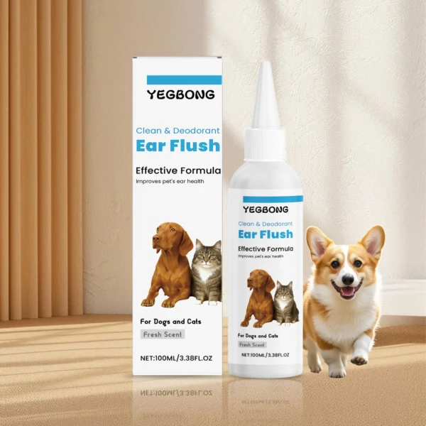 Sa789d71175bc4d918d8fd8bfc6bcb55cS.webp 100ml Pet Ear Cleanser for Dogs & Cats - Odor Control | Pet Grooming & Care Supplies for Dogs & Cats