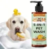 Sb740806663de4c699bc17eedb48194b80.webp 5 - in - 1 Natural Coconut Pet Shampoo & Conditioner for Dogs & Cats 250g | Pet Grooming & Care Supplies for Dogs & Cats