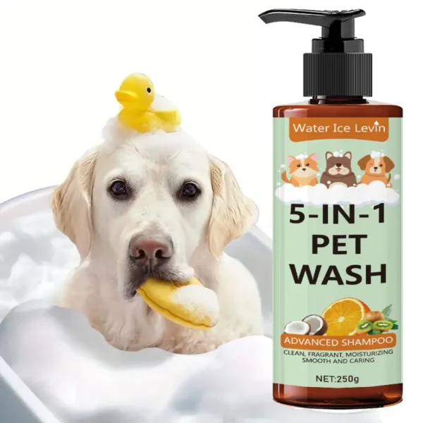 Sb740806663de4c699bc17eedb48194b80.webp 5 - in - 1 Natural Coconut Pet Shampoo & Conditioner for Dogs & Cats 250g | Pet Grooming & Care Supplies for Dogs & Cats
